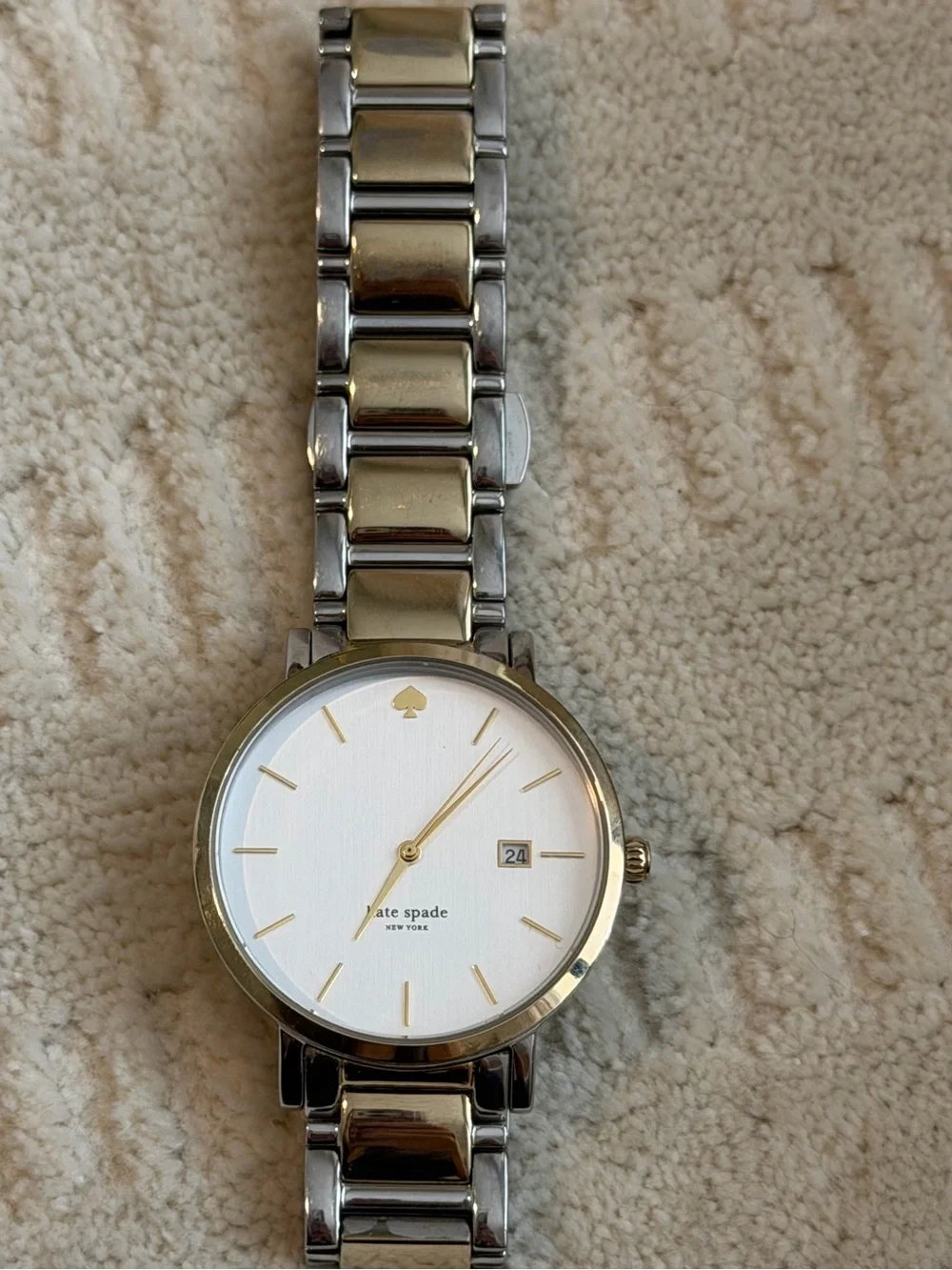 kate spade Two-Tone Silver and Gold Stainless Steel Watch